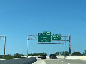 I-65 north at I-90/Indiana Toll Road - Gary
