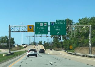 The North End of Interstate 65 at Gary, Indiana