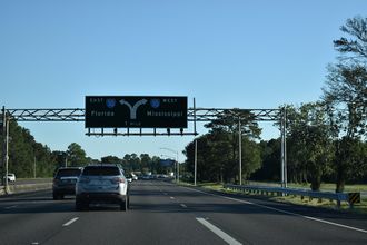I-65 south at I-10 - Mobile, AL