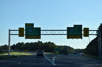 I-65 south at I-10 - Mobile, AL