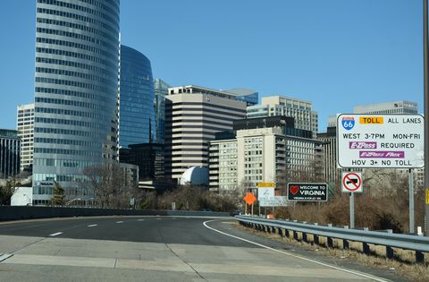 Interstate 66 Inside the Beltway Express Lanes in Northern Virginia.