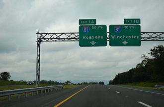 I-66 west at I-81 - Warren County, VA