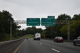 I-81 North at Interstate 66 East near Middletown, Virginia