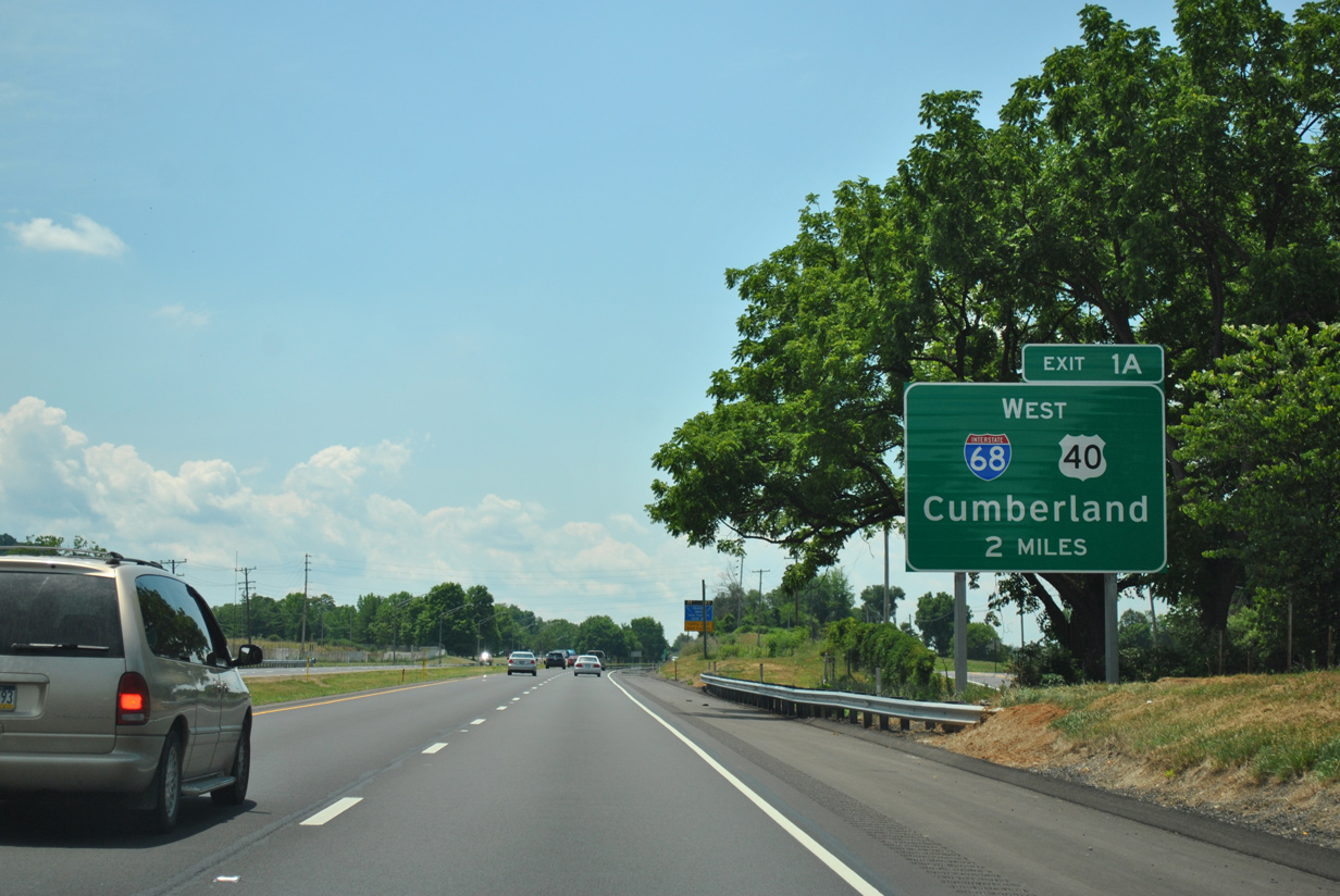 I-70/US 522 east I-68/US 40 - Bethel Twp, PA