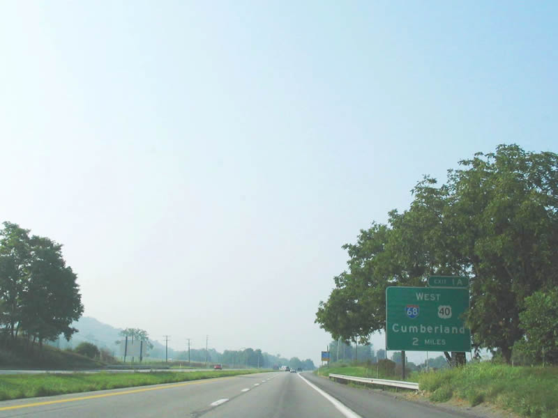 I-70/US 522 east at I-68/US 40 - 2005