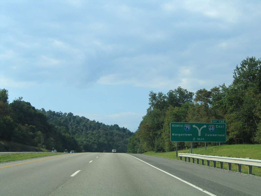 I-79 north at I-68 - Morgantown, WV