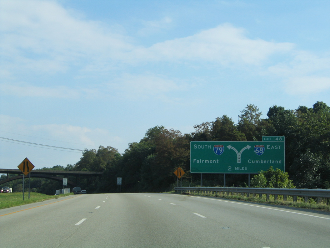I-79 south at I-68 - Morgantown, WV