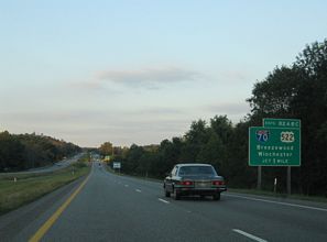 I-68/US 40 east at I-70/US 522 - Hancock, MD