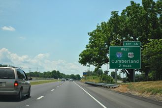 I-70/US 522 east I-68/US 40 - Bethel Twp, PA