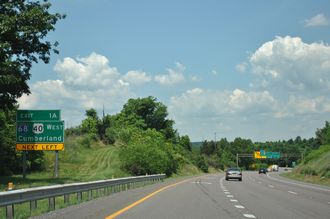 I-70/US 40-522 west at I-68 - Hancock, MD