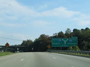 I-79 south at I-68 - Morgantown, WV