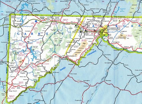Maryland Panhandle – 1974 Maryland Official Highway Map