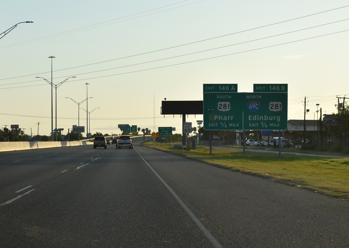 IH 2/US 83 east at IH 69C/US 281 - Pharr, TX