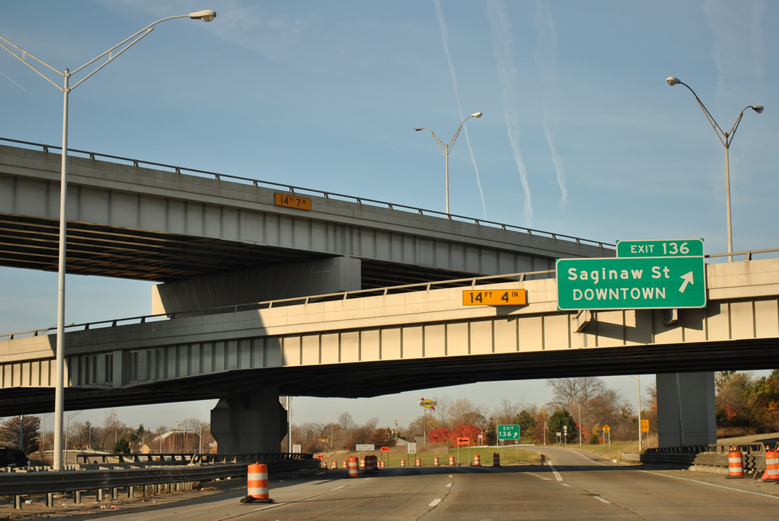 I-69 west at I-475 - Flint, MI