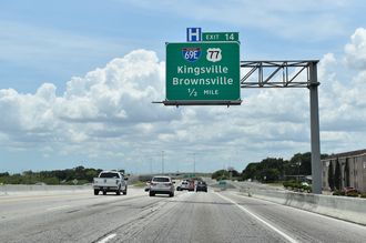 IH 37 South at Interstate 69E in Corpus Christi, Texas