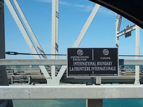 Blue Water Bridge International Boundary plaque