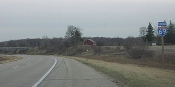 I-69 west at I-96 - Watertown Twp, MI