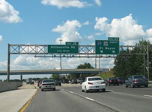 I-465 north at I-69 - Indianapolis, IN