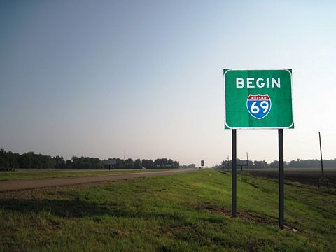 MS 713 north at I-69