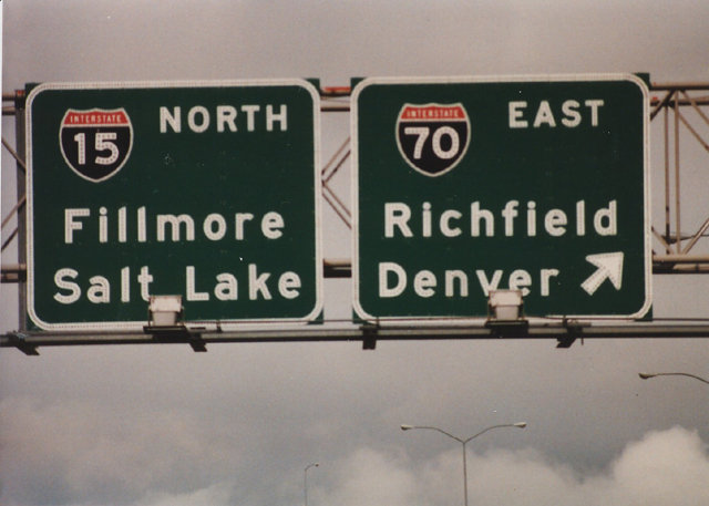 I-15 north at I-70 - 1986