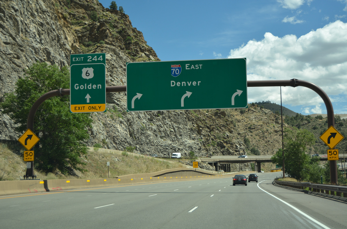 I-70/US 6 east split - Idaho Springs, CO