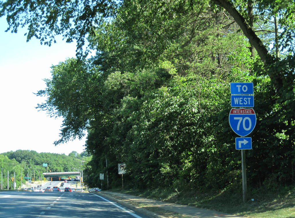 MD 122 east at I-70 - Woodlawn