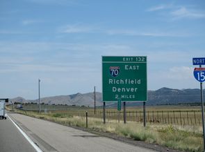 I-15 north at I-70 - Cove Fort, UT