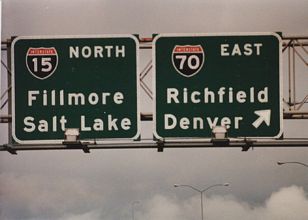 I-15 north at I-70 - 1986