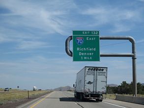 I-15 north at I-70 - Cove Fort, UT