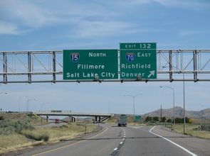 I-15 north at I-70 - Cove Fort, UT