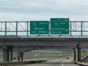 I-15 south at I-70 - Cove Fort, UT