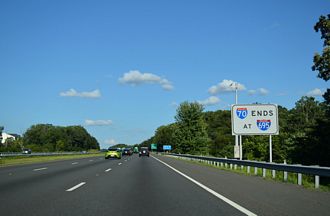 I-70 east at I-695 - Woodlawn, MD