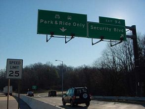 I-70 east at MD 122/Security Blvd - Woodlawn