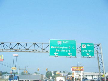 I-70/US 30 west - Breezewood, PA