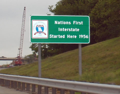 I-70 - First Interstate Highway sign