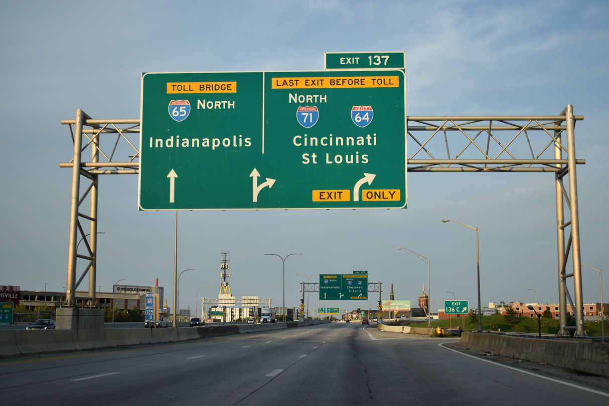 I-65 north at I-64/71 - Louisville, KY