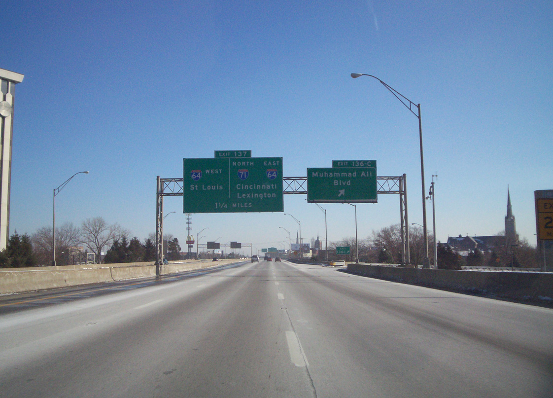 I-65 north at I-64/71 - 2010