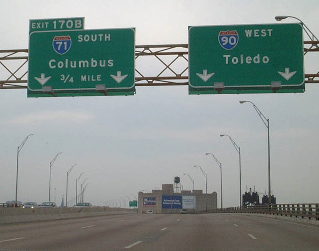 I-90 west at I-71 - 2002