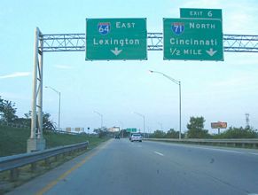 I-64 east at I-71 - 2005