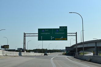 I-64 East at Interstate 71 in Louisville, Kentucky