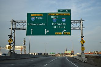 I-65 north at I-64/71 - Louisville, KY
