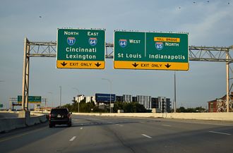 I-65 north at I-64/71 - Louisville, KY