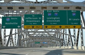 I-65 south at I-64/71 - Louisville, KY