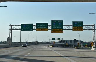 I-65 south at I-64/71 - Louisville, KY