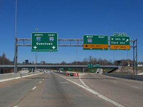 I-71 north at I-90/490 - 2006