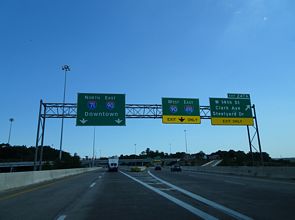 I-71 north at I-90/490 - Cleveland, OH