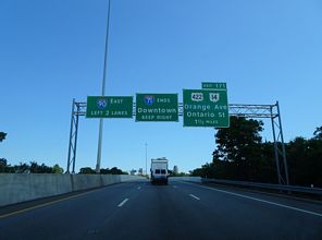 I-71 north at I-90/490 - Cleveland, OH