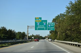 I-71 south at I-64/65 - Louisville, KY