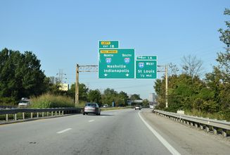 I-71 south at I-64/65 - Louisville, KY