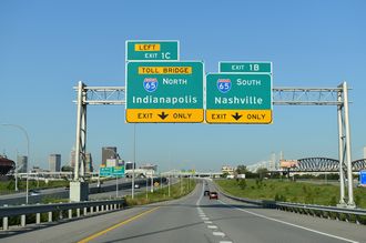 I-71 south at I-64/65 - Louisville, KY